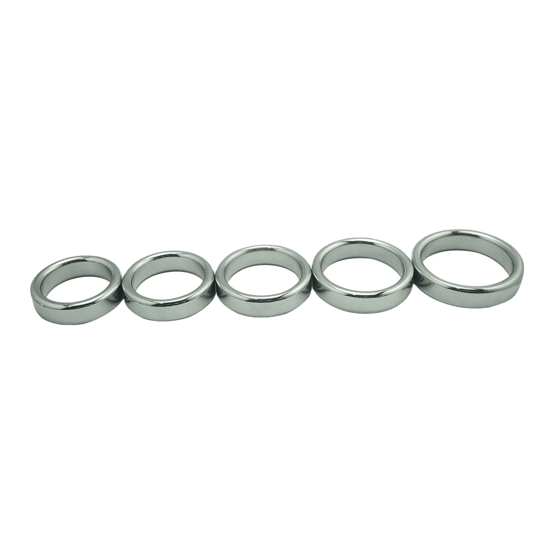 Polished Ring Set — set of five rings, view 1